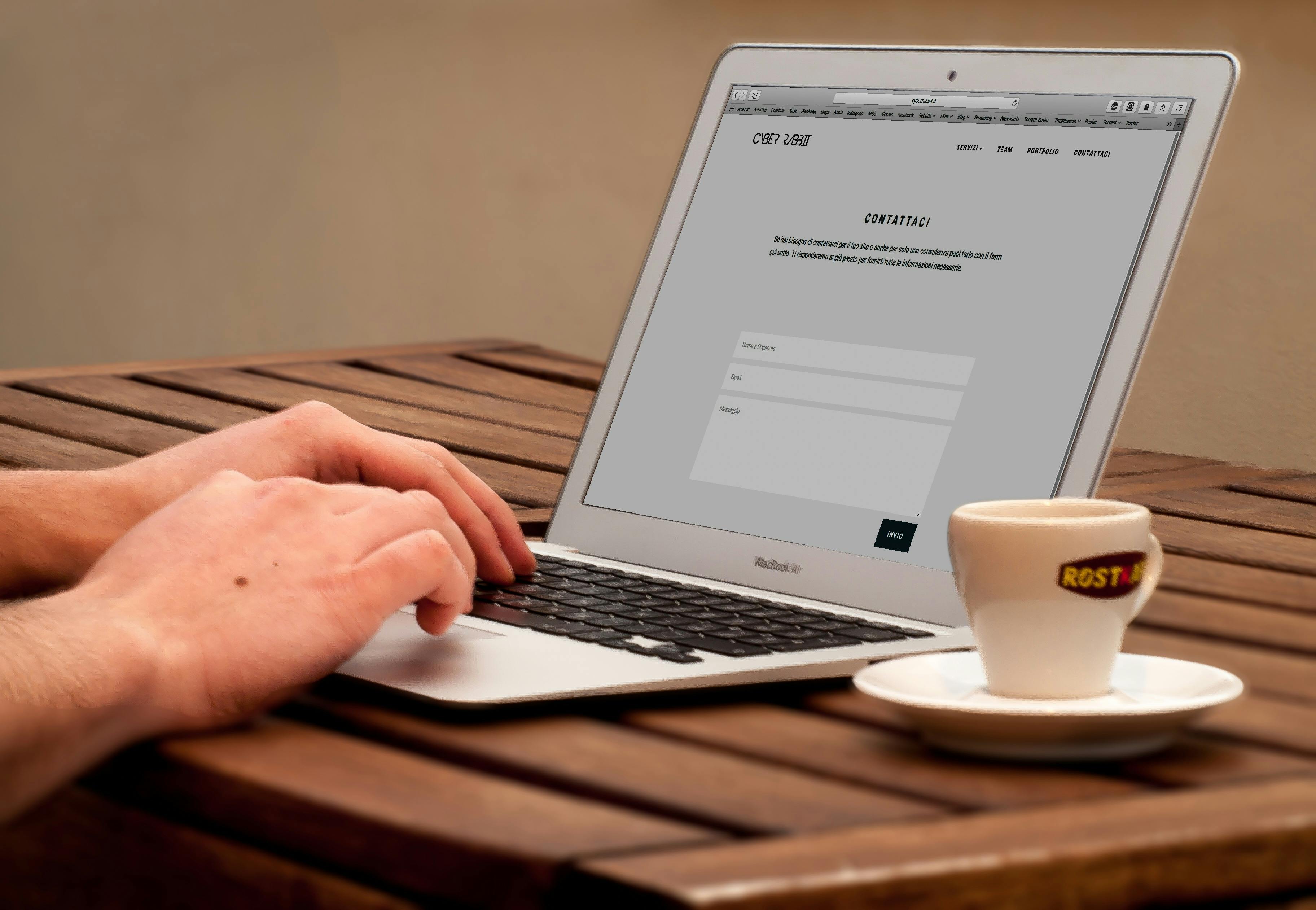 Laptop showing a website